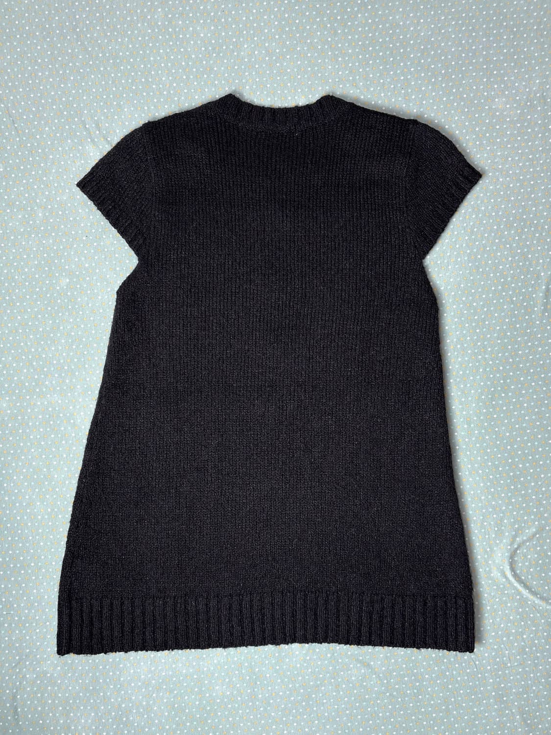 블랙 니트 반소매 원피스 상품이미지10