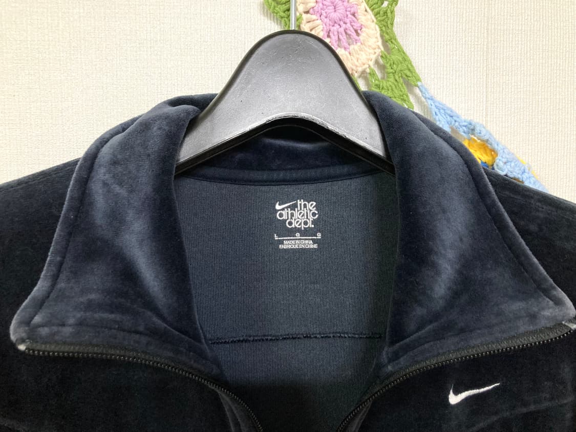나이키 여성 슬림핏 벨벳 져지 집업 _ 진네이비 L 상품이미지9