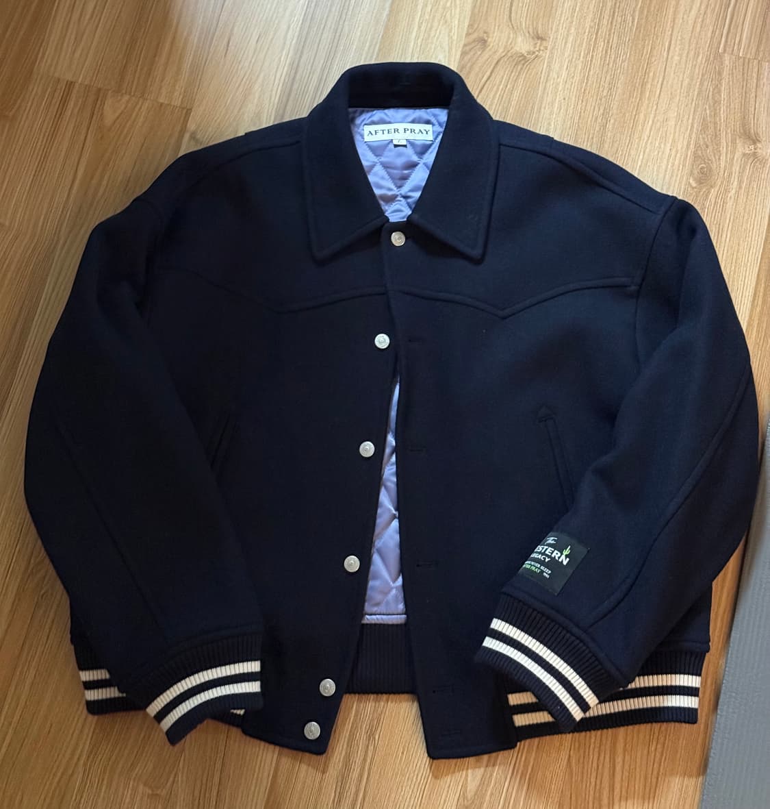 애프터프레이 웨스턴 테디 블루종 네이비 상품이미지3