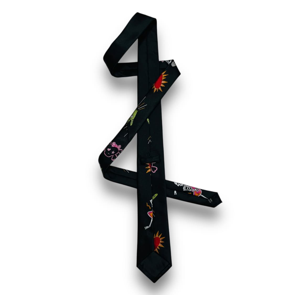 Zombie Skeleton Handmade Black Tie 상품이미지6