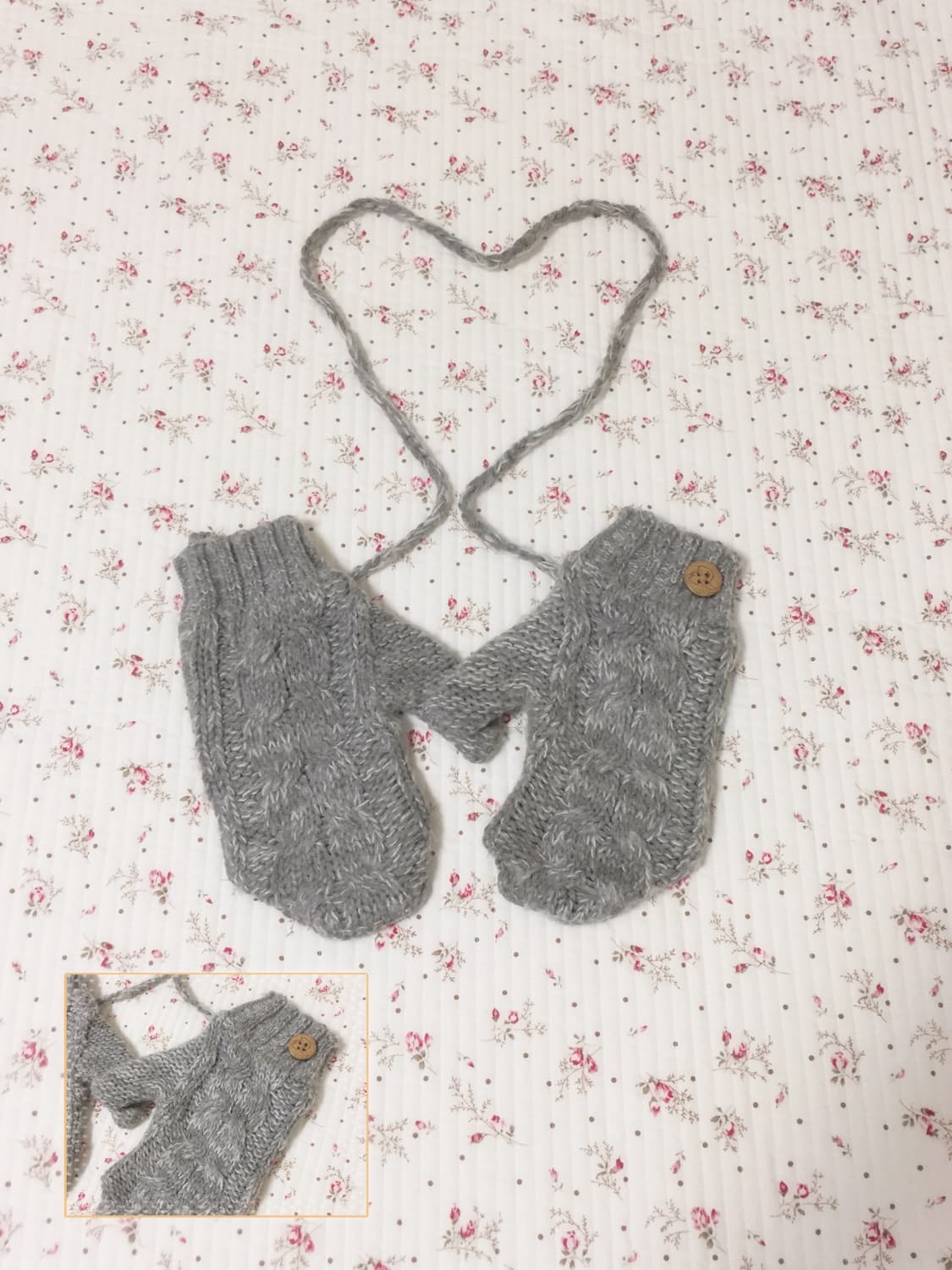 빈티지 그레이 벙어리 장갑 상품이미지1