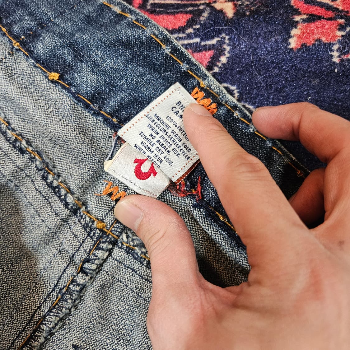 트루릴리젼 로건 슈퍼티 오랜지 스티치 데님팬츠  상품이미지8