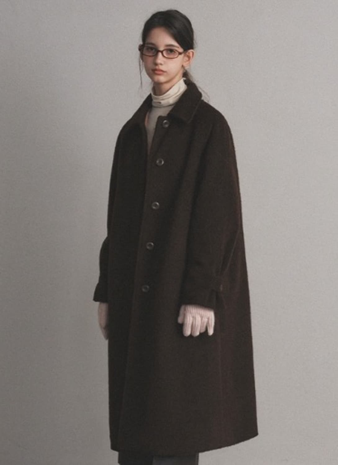 오로 oro 울리치 오버핏 발마칸 코트 브라운 Brown S size 상품이미지1