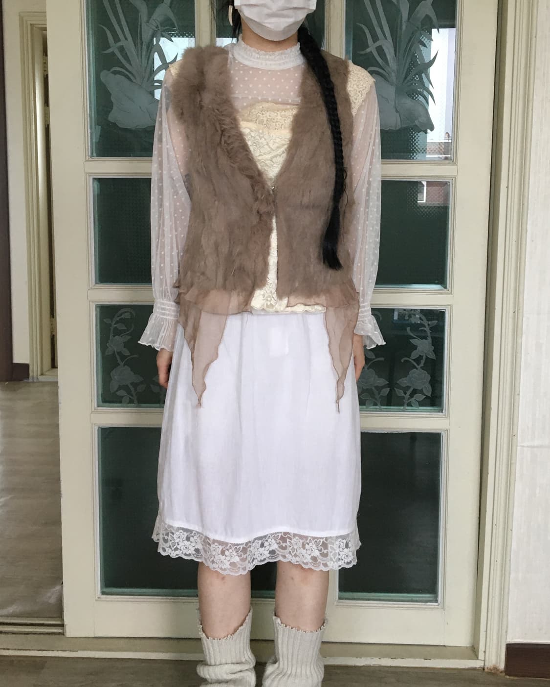 Unbalanced fairy mood fur vest 상품이미지1