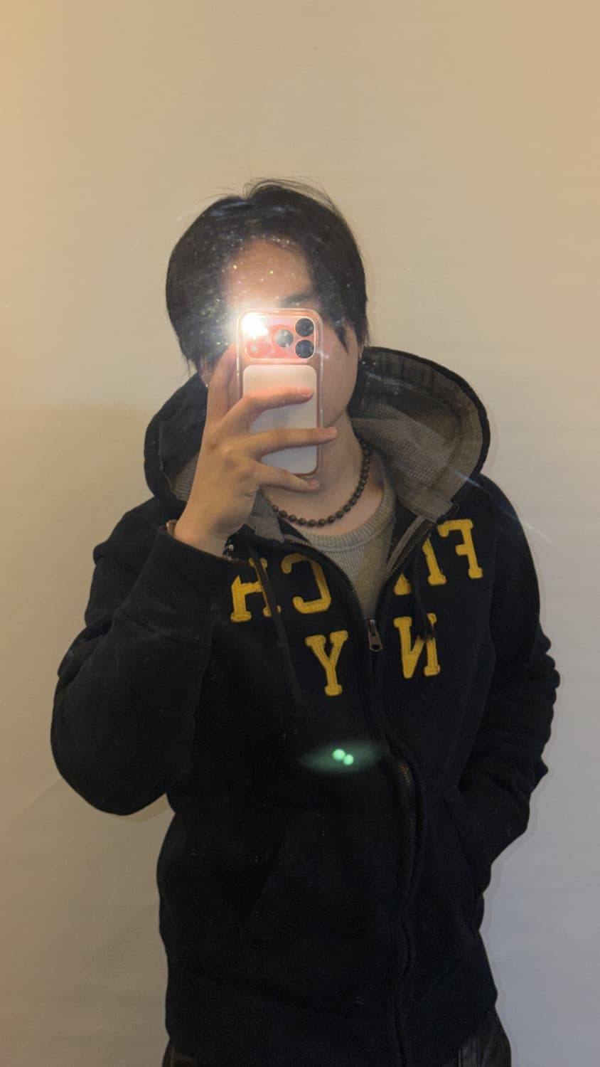 아베크롬비 남노 레터링 후드집업 상품이미지2