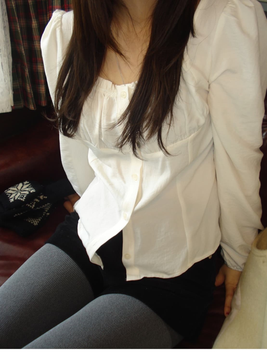 퍼프 블라우스(아이보리) 상품이미지2