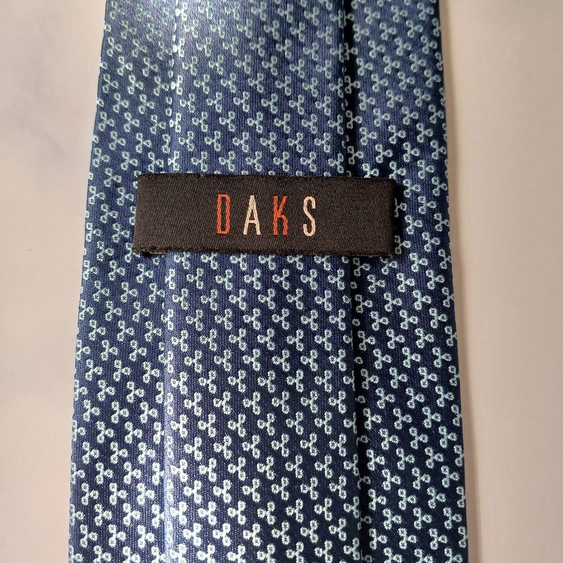 DAKS 닥스 실크 블루 마이크로 패턴 넥타이 8.4cm A등급 E845 상품이미지8