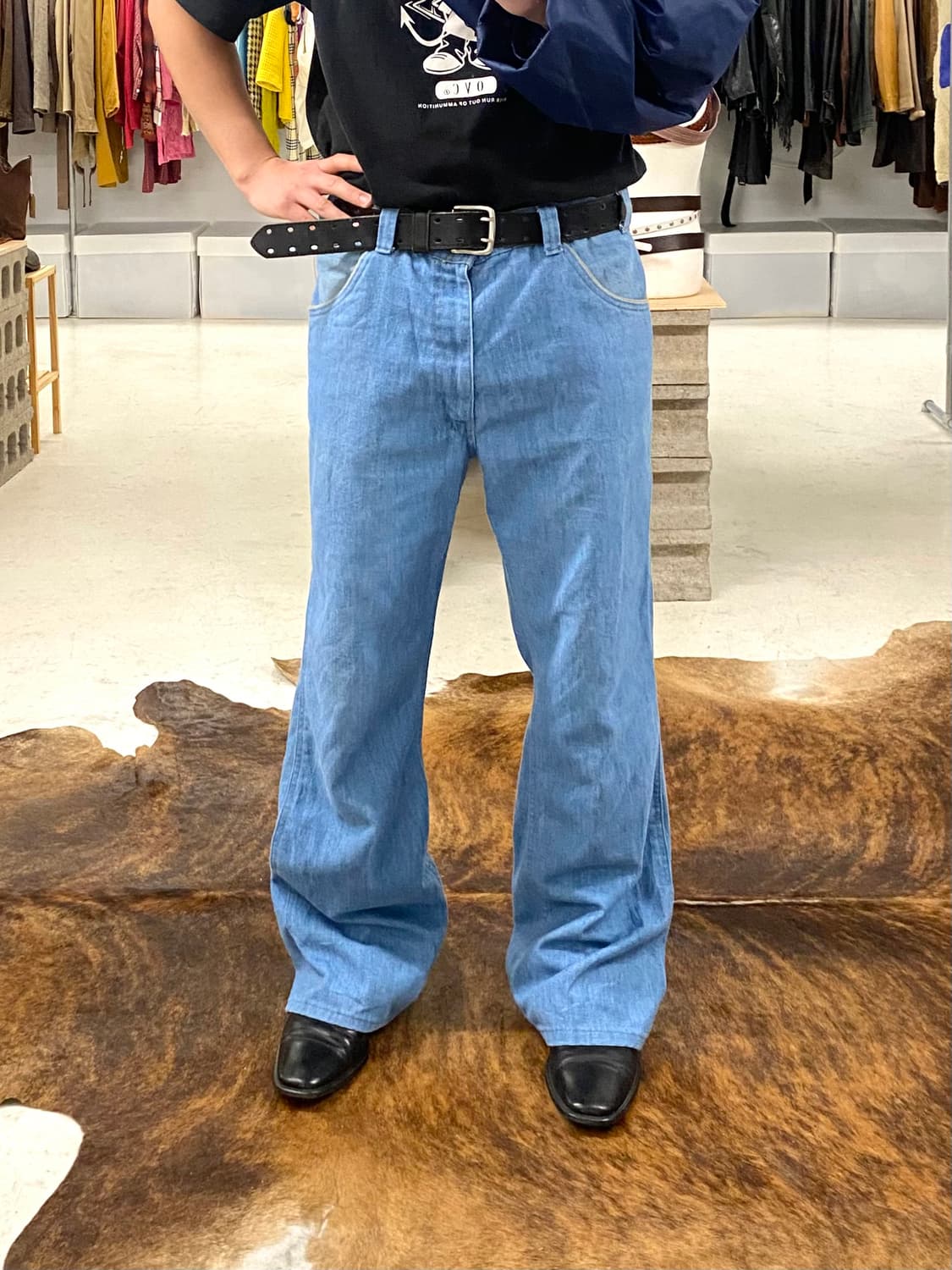 70's  LEVI'S bell bottom denim pants 벨보텀 상품이미지9