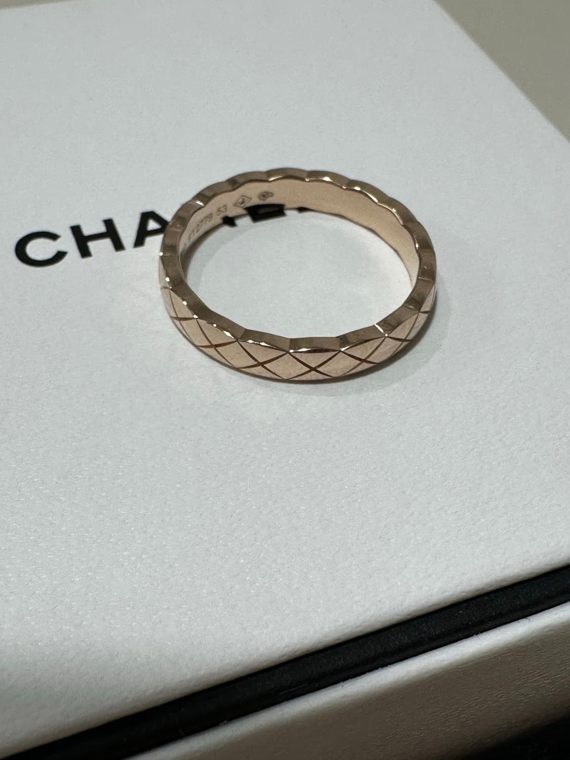 샤넬 코코크러쉬 미니 반지 베이지골드 53호(새상품급) 상품이미지5