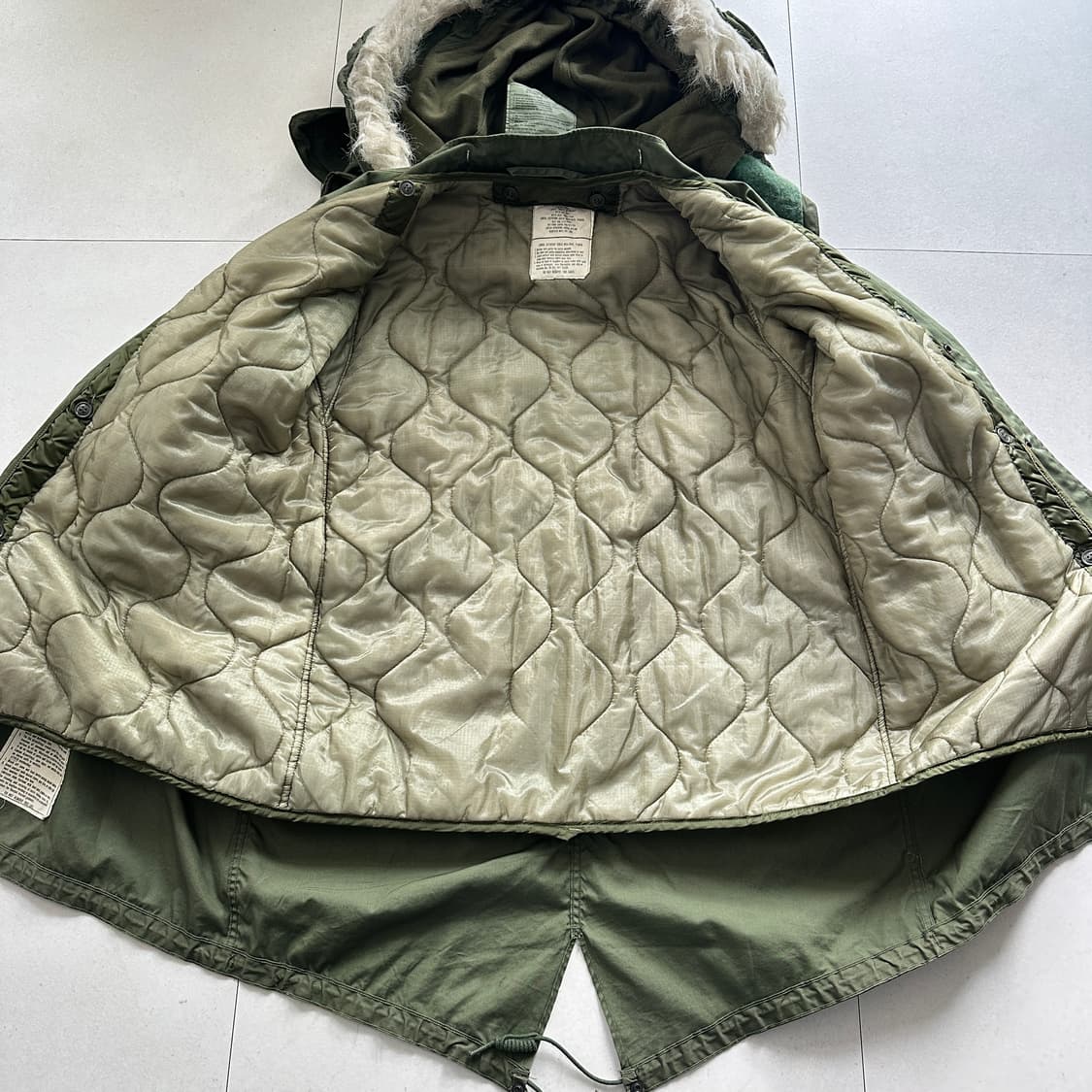 오리지널 M65 피쉬테일 파카 풀셋 (S-R/72년산) 상품이미지3