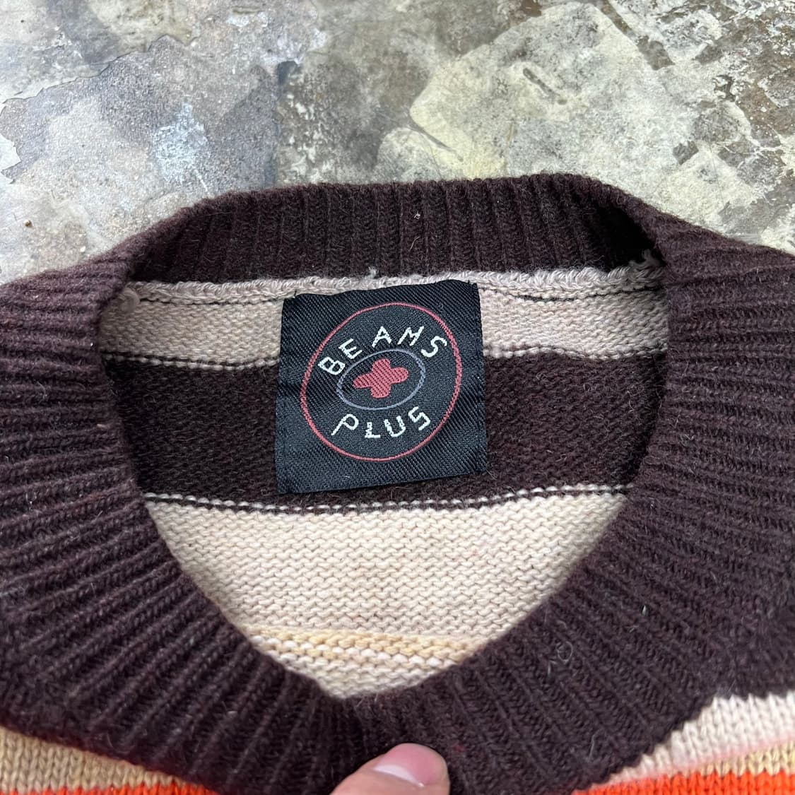 M) 빔즈플러스 멀티스트라이프 니트 스웨터 상품이미지4