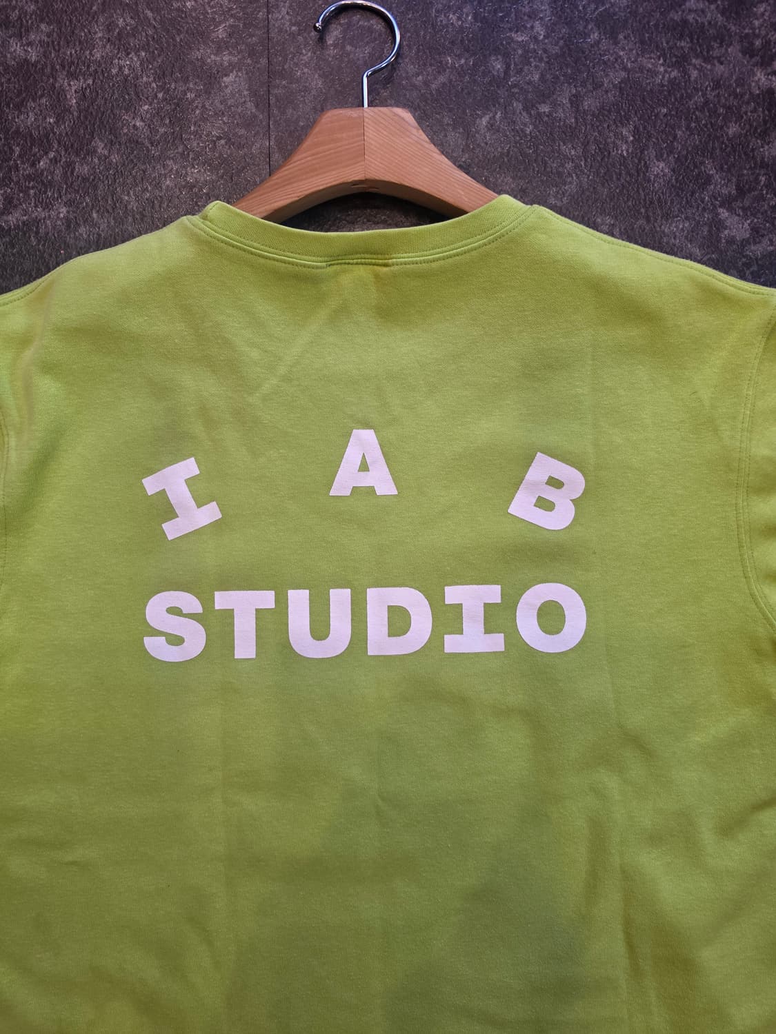 #IAB STUDIO 라임색 반팔 티셔츠 - L 상품이미지7