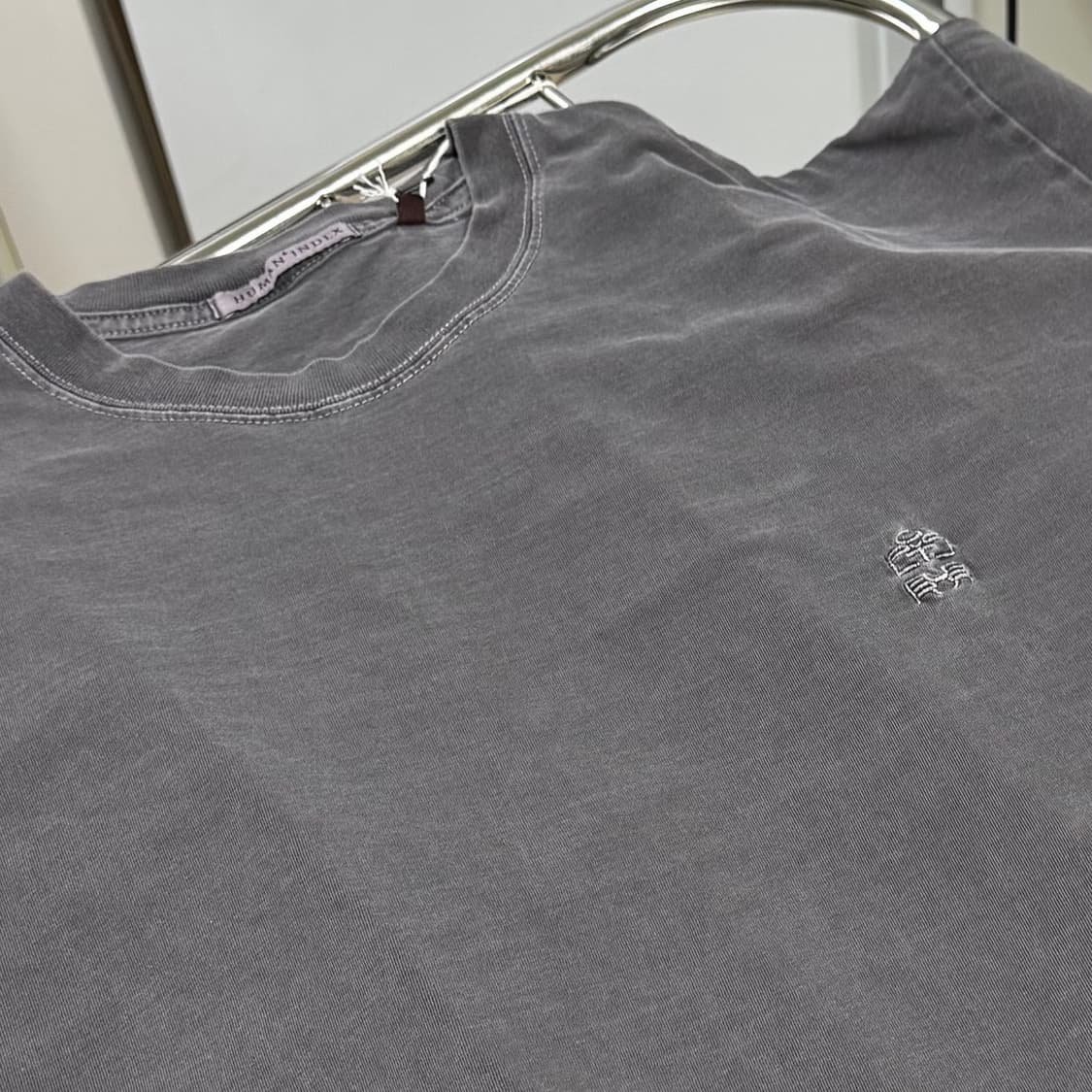 4) 폴리테루 휴먼 레귤러 티셔츠 다이드 퍼플 그레이 상품이미지3