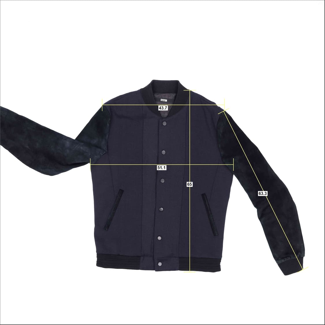 [100] 시스템 옴므 한섬 스웨이드 블리브 블루종 자켓 N6853 상품이미지6