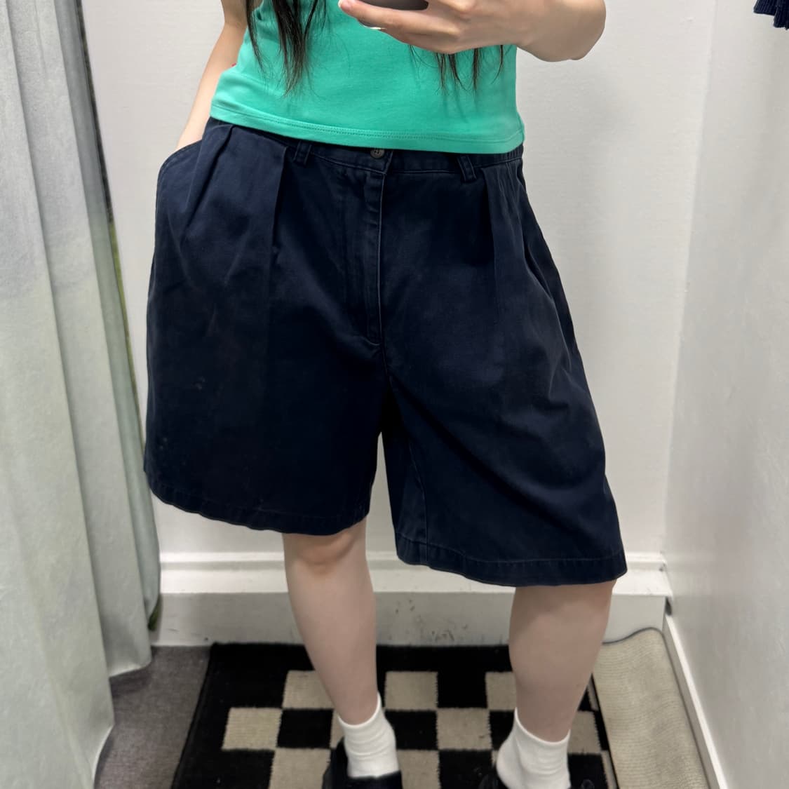 폴로 코튼 타일러 쇼츠 네이비 상품이미지1