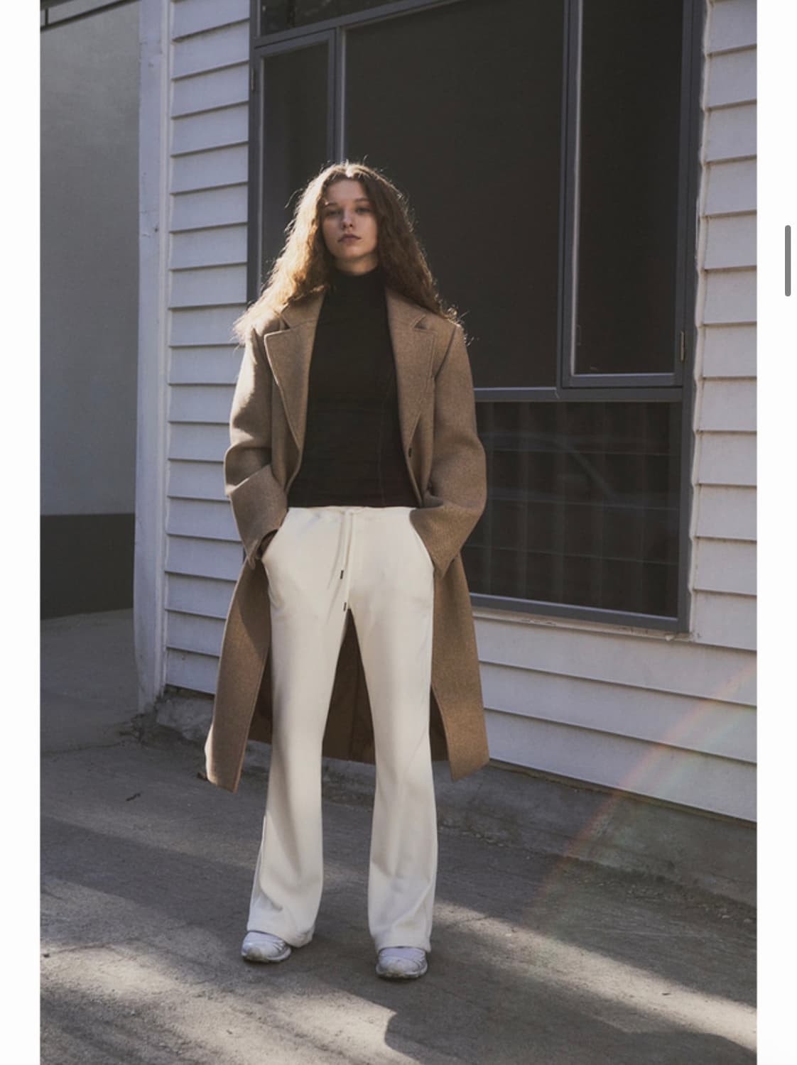 CITTA 씨타 클래식 울 오버핏 코트 베이지 상품이미지5