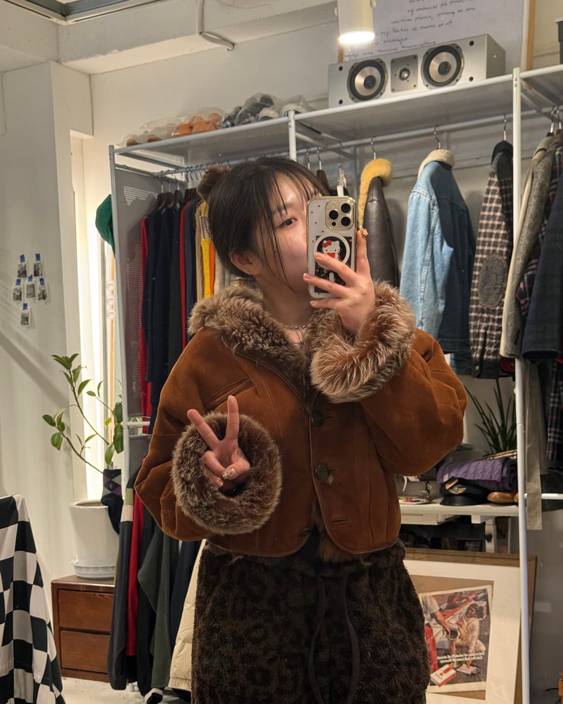 90s beLFormo Sheepskin fleece Mustang 상품이미지1