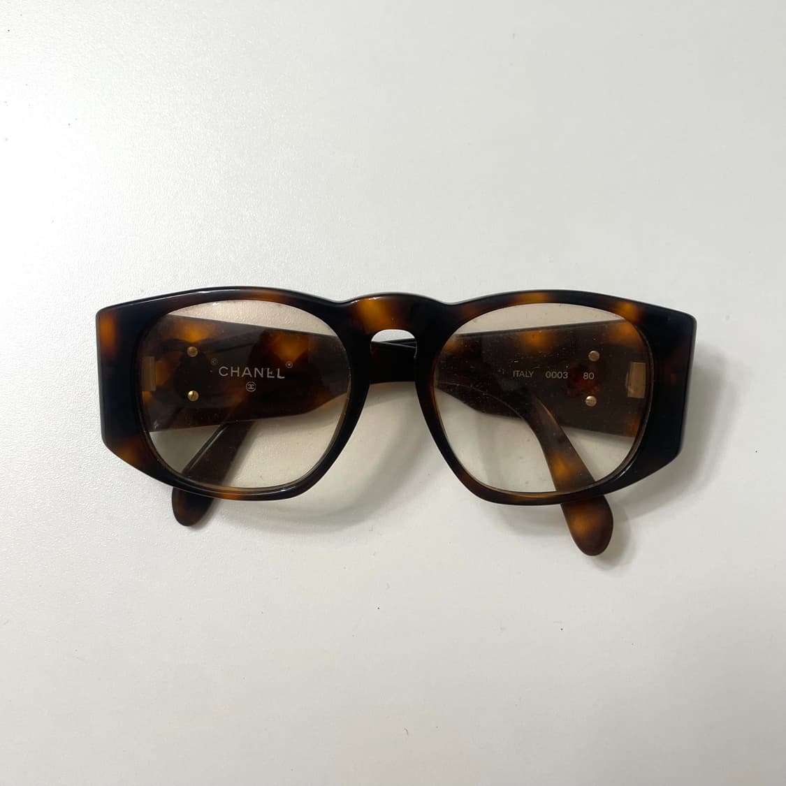 샤넬 80's 빈티지 레오파드 틴트 선글라스 상품이미지1