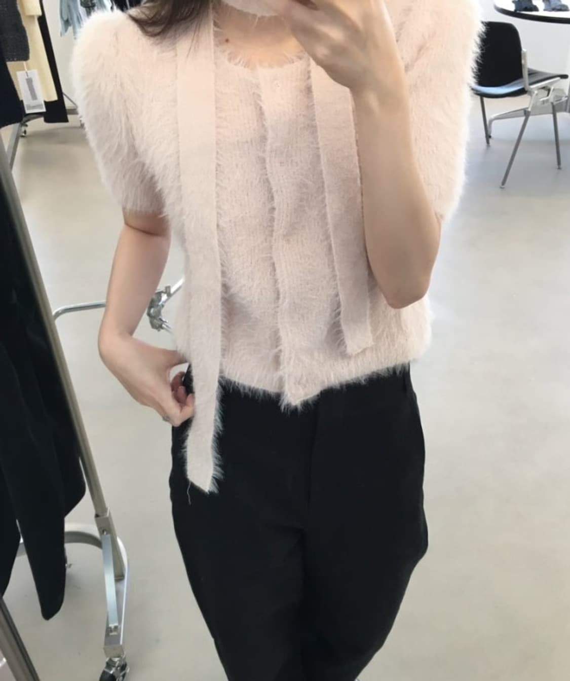 Gbh 어패럴 밍크 얀 타이가디건 핑크 상품이미지1