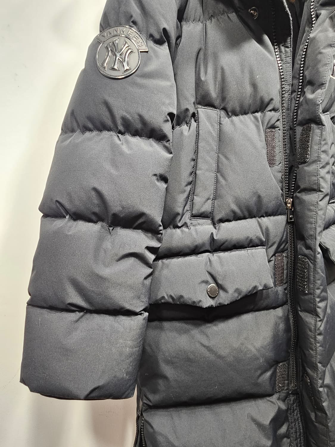 MLB 키즈 덕다운 롱패딩 블랙 7Y/120 상품이미지5