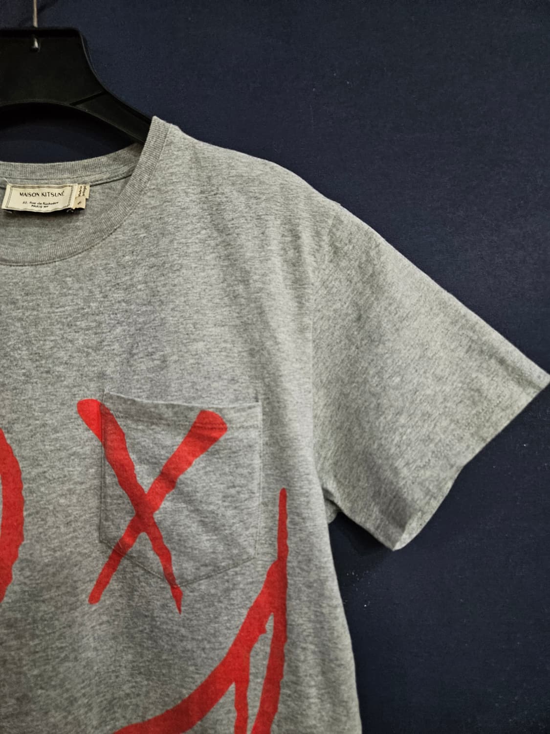 메종키츠네 프린팅 그레이 남성 90~95 반팔티  상품이미지4