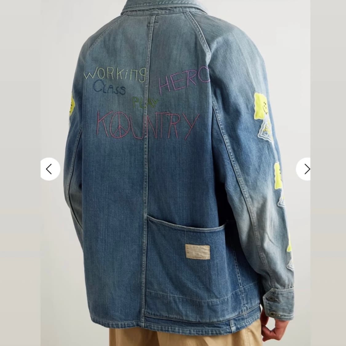 캐피탈 KAPITAL CACTUS 커버롤 스마일 패치 데님 자켓 상품이미지6