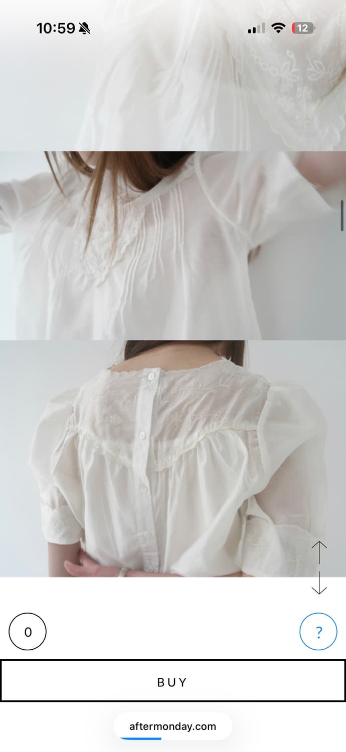 키야기 에프터먼데이 floral blouse set 블라우스 상품이미지5