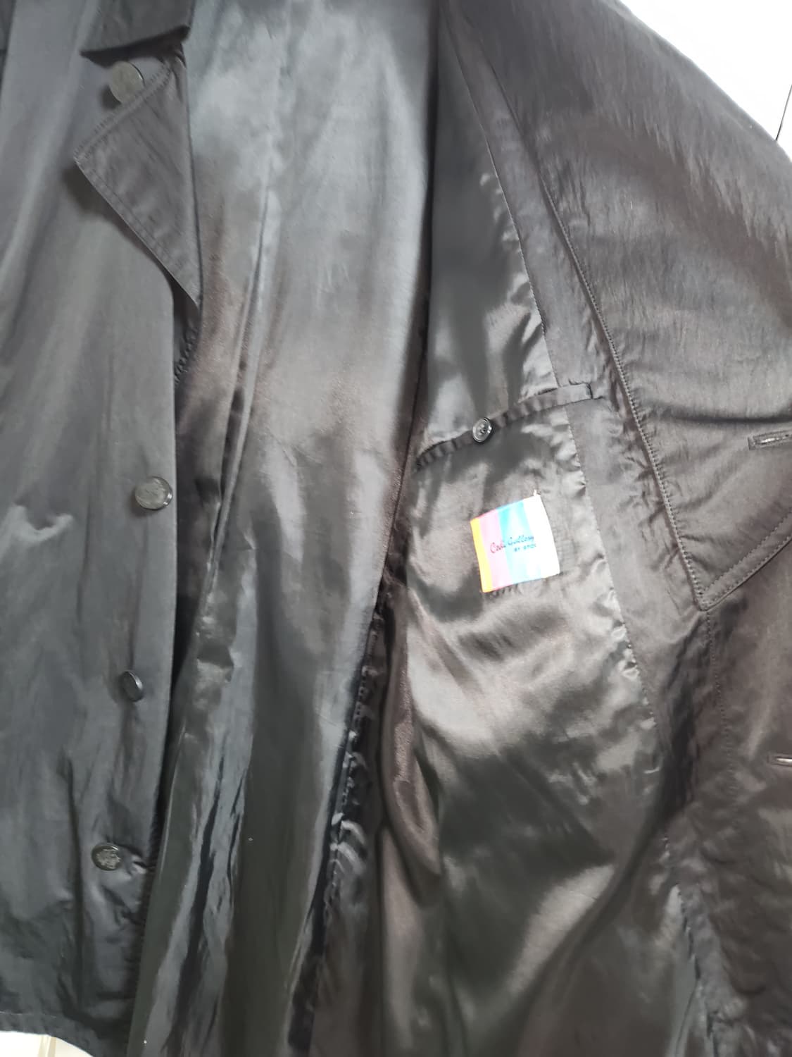 빈티지 남성 블랙 트렌치 코트 105(110) 상품이미지3