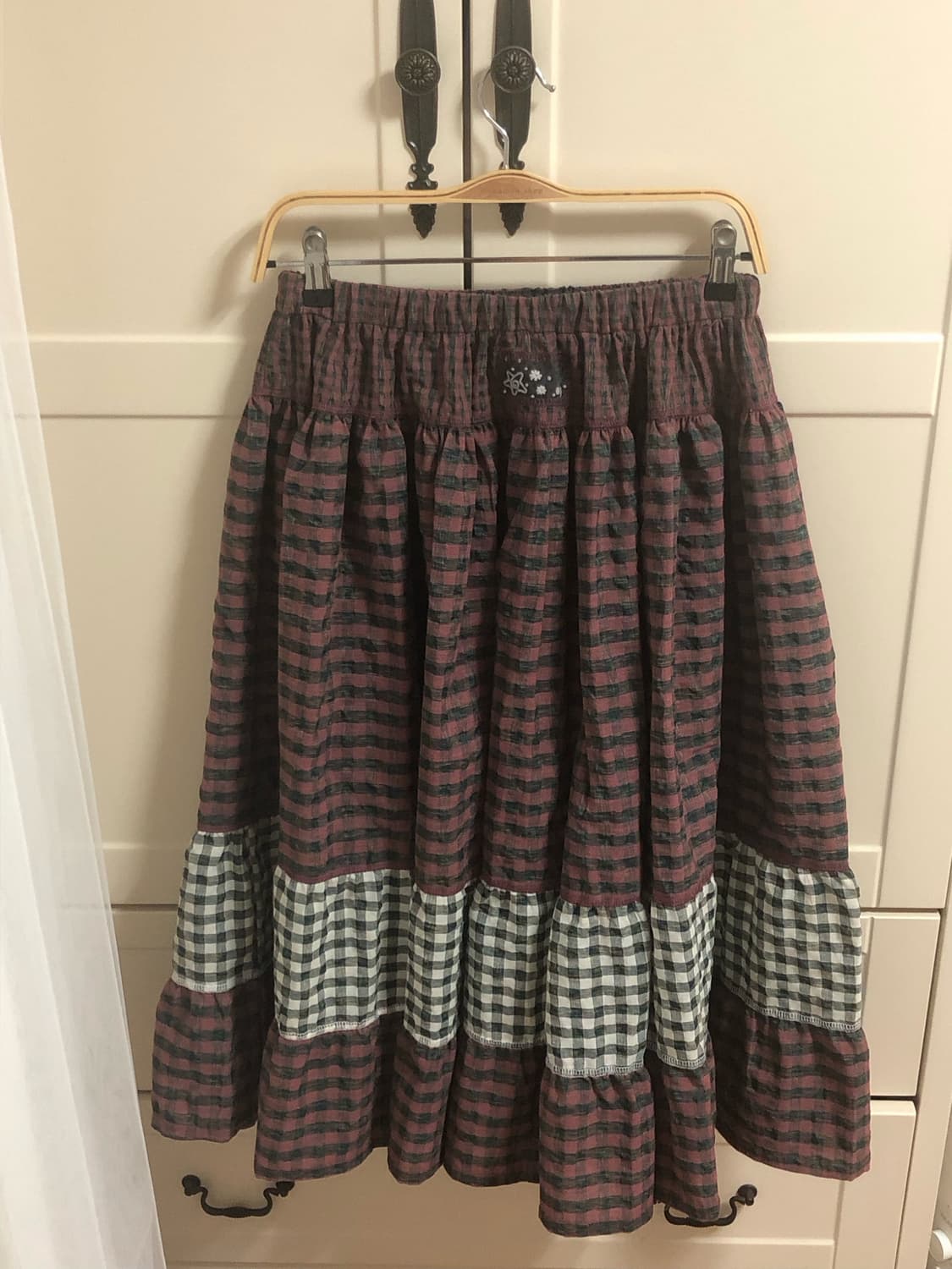 코이세이오 모리 체크 스커트 핑크 상품이미지3