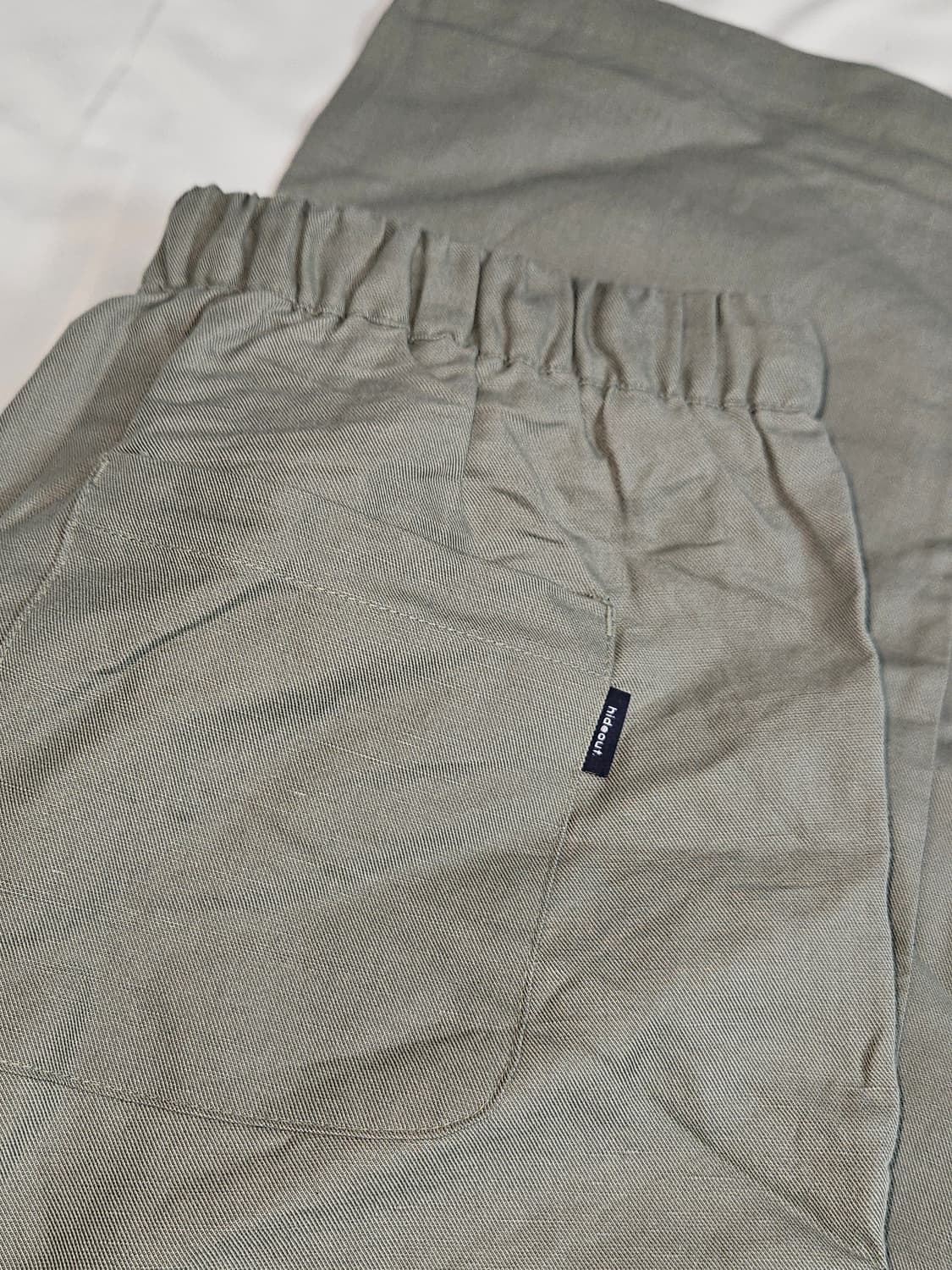 하이드아웃 린넨 밴딩 슬랙스 팬츠 바지 카키 남성 34 상품이미지6