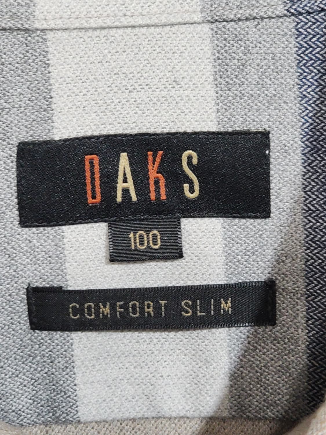 (100) 닥스 남방 체크 셔츠 캐주얼  상품이미지3