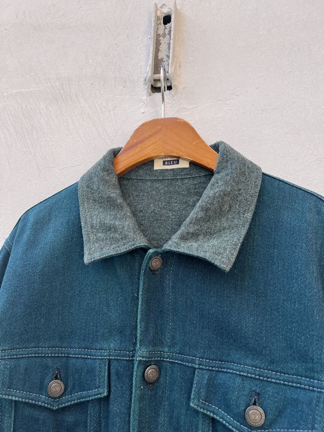 Vintage 카라 배색 코튼 자켓  상품이미지2