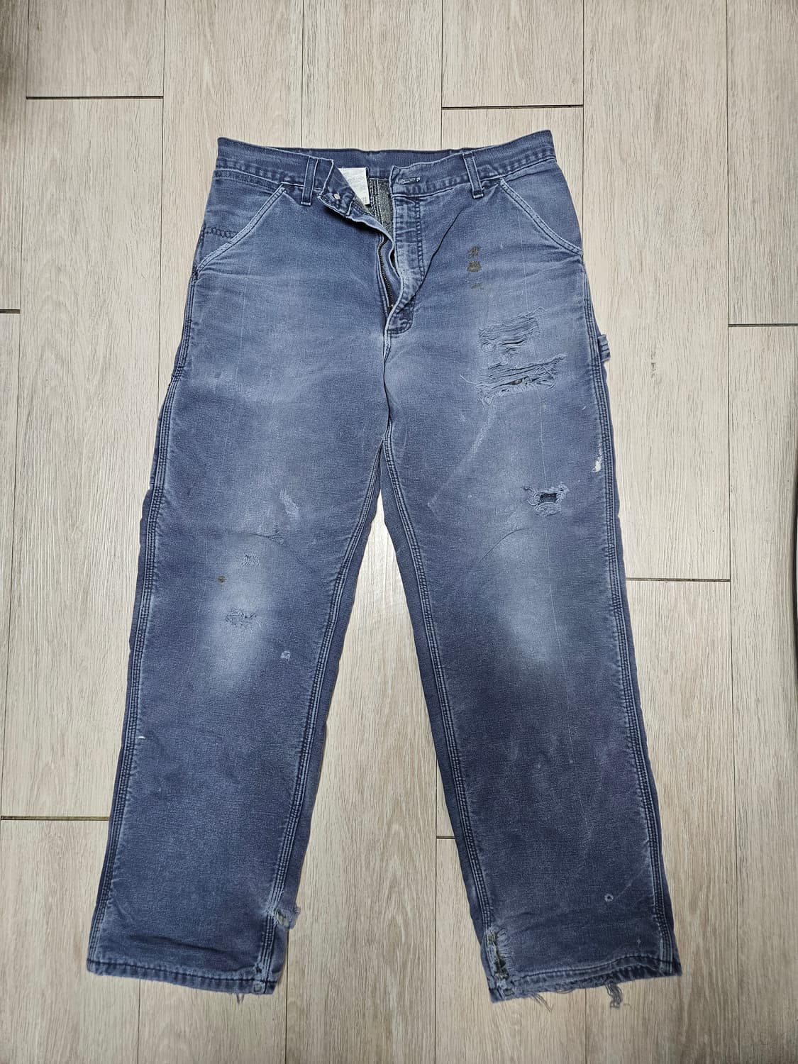 90s 칼하트 플란넬 싱글니 팬츠 상품이미지1