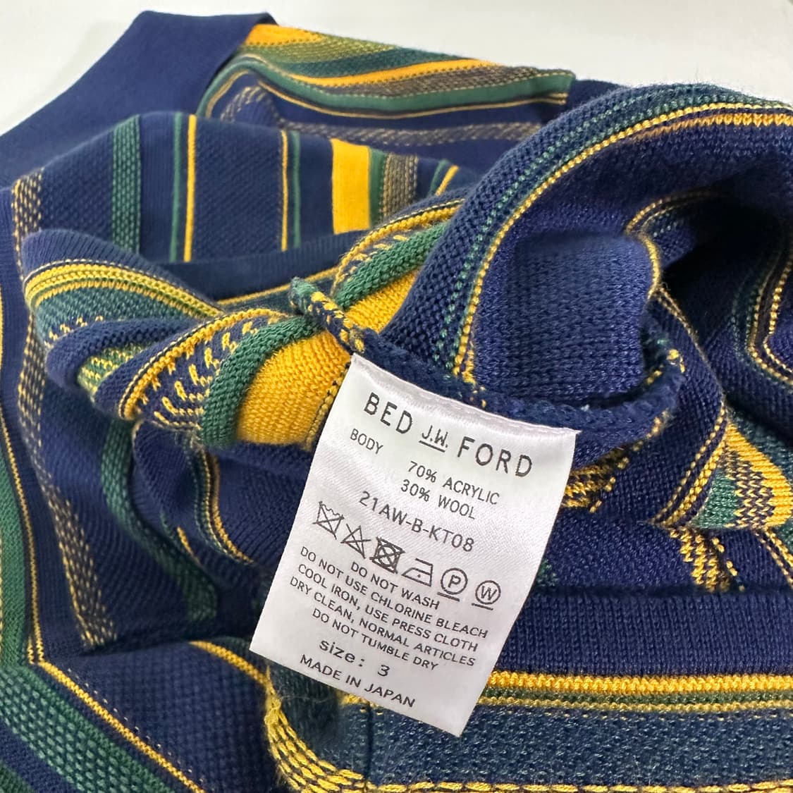 BED JW FORD 베드포드 멀티컬러 단가라 Rigger니트 상품이미지7