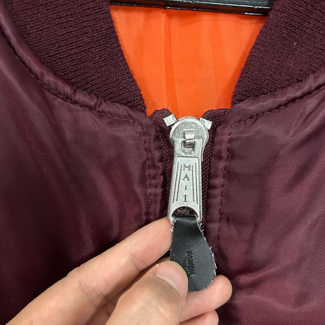 (S) 로스코 버건디 MA-1 항공 점퍼 상품이미지4