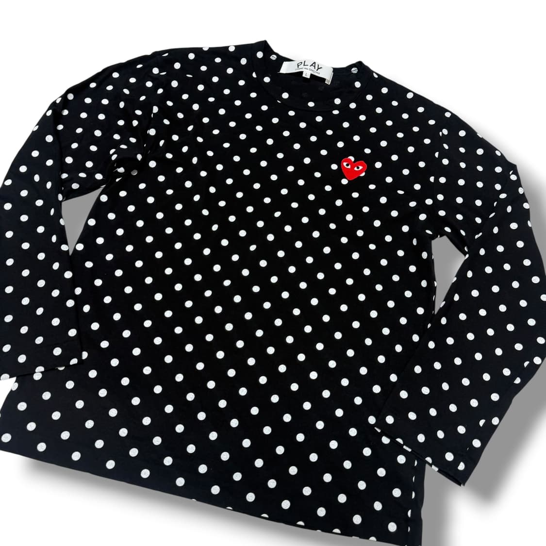 꼼데가르송 도트 롱슬리브 블랙 상품이미지3