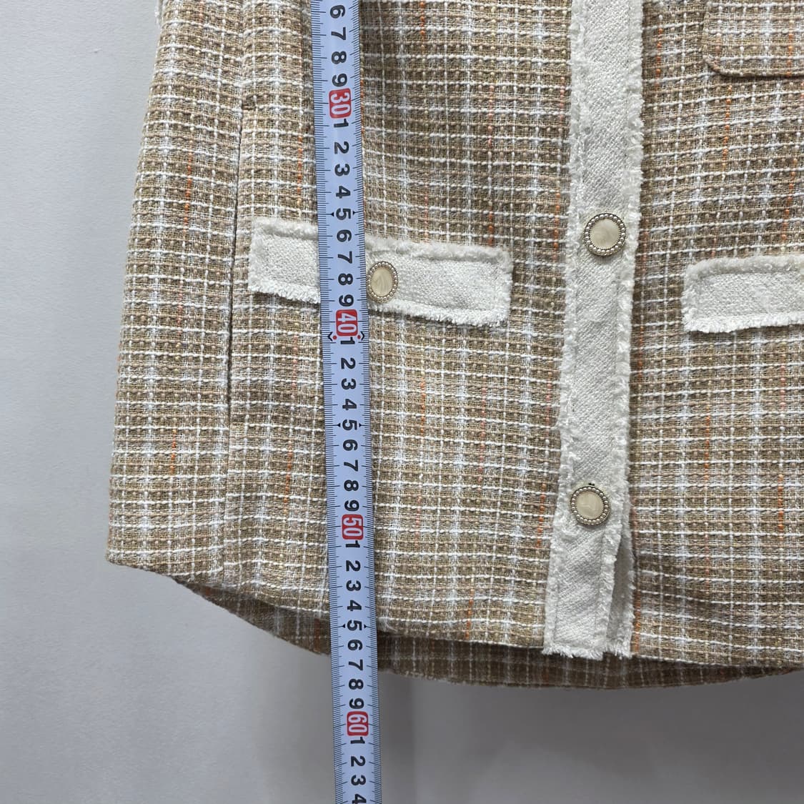 0159 [온앤온]트위드 체크 패턴 조끼 베스트 상품이미지4