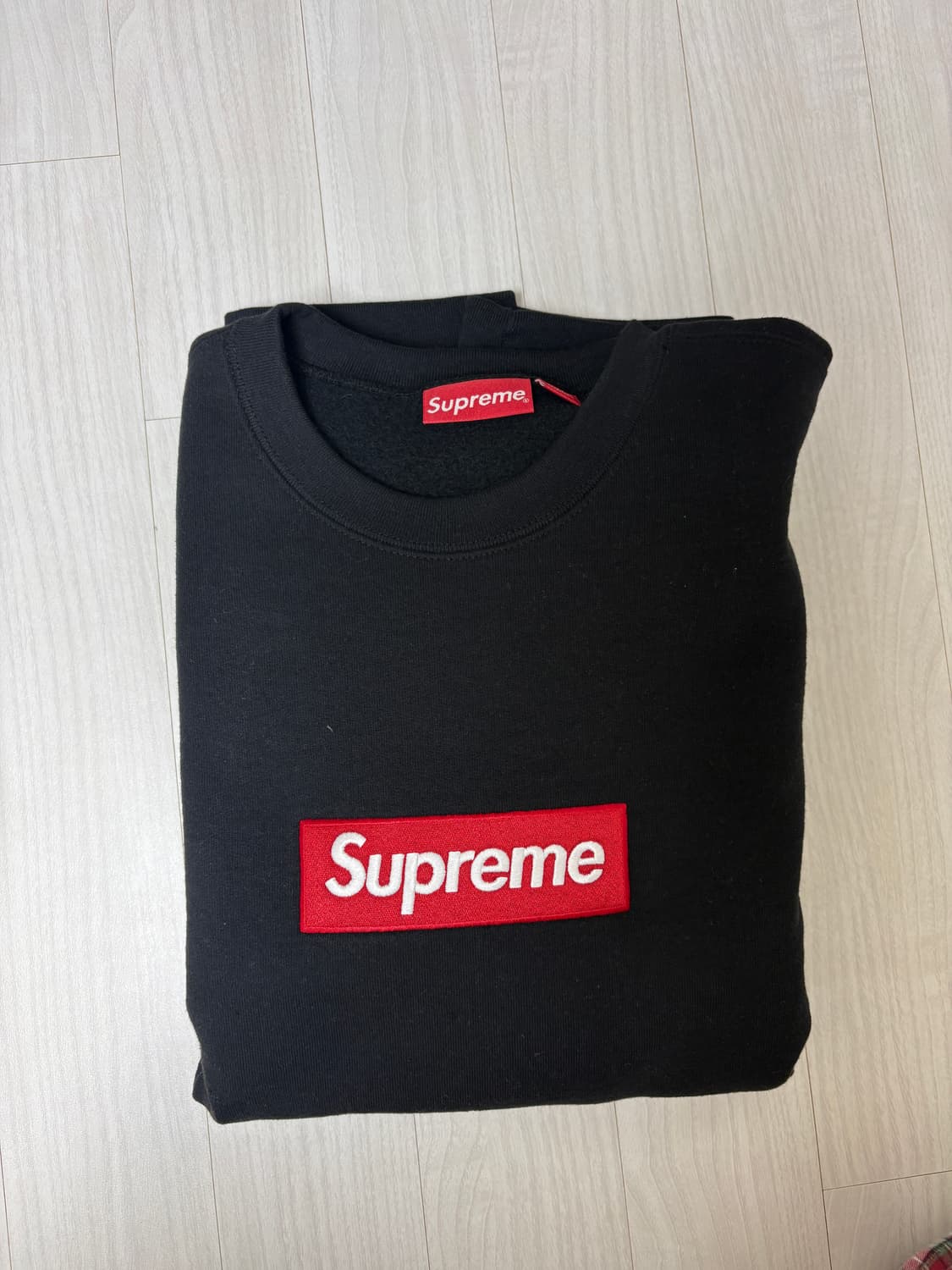 슈프림 박스 로고 크루넥 블랙 라지 상품이미지1