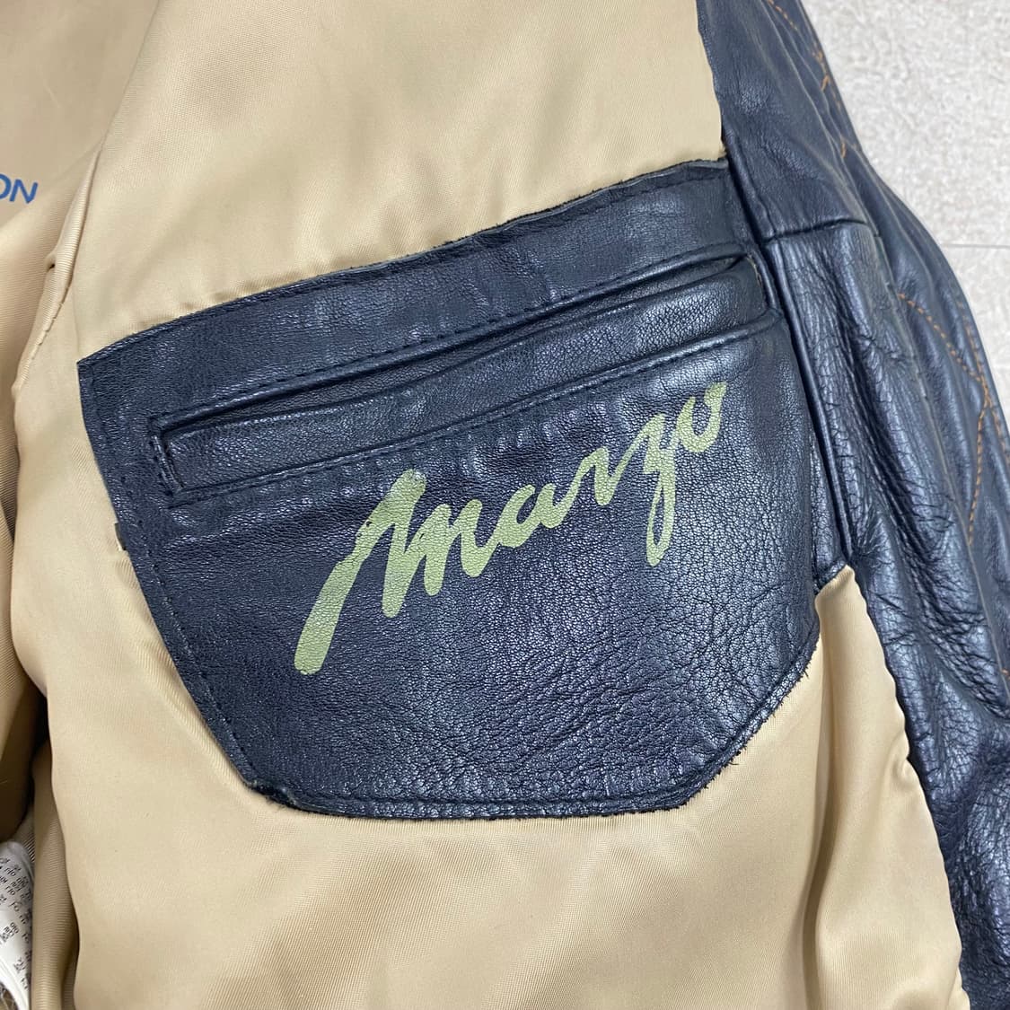  마르조 빈티지 소가죽 레더 플라이트 A-2 봄버 자켓 (100)  ﻿ 상품이미지9