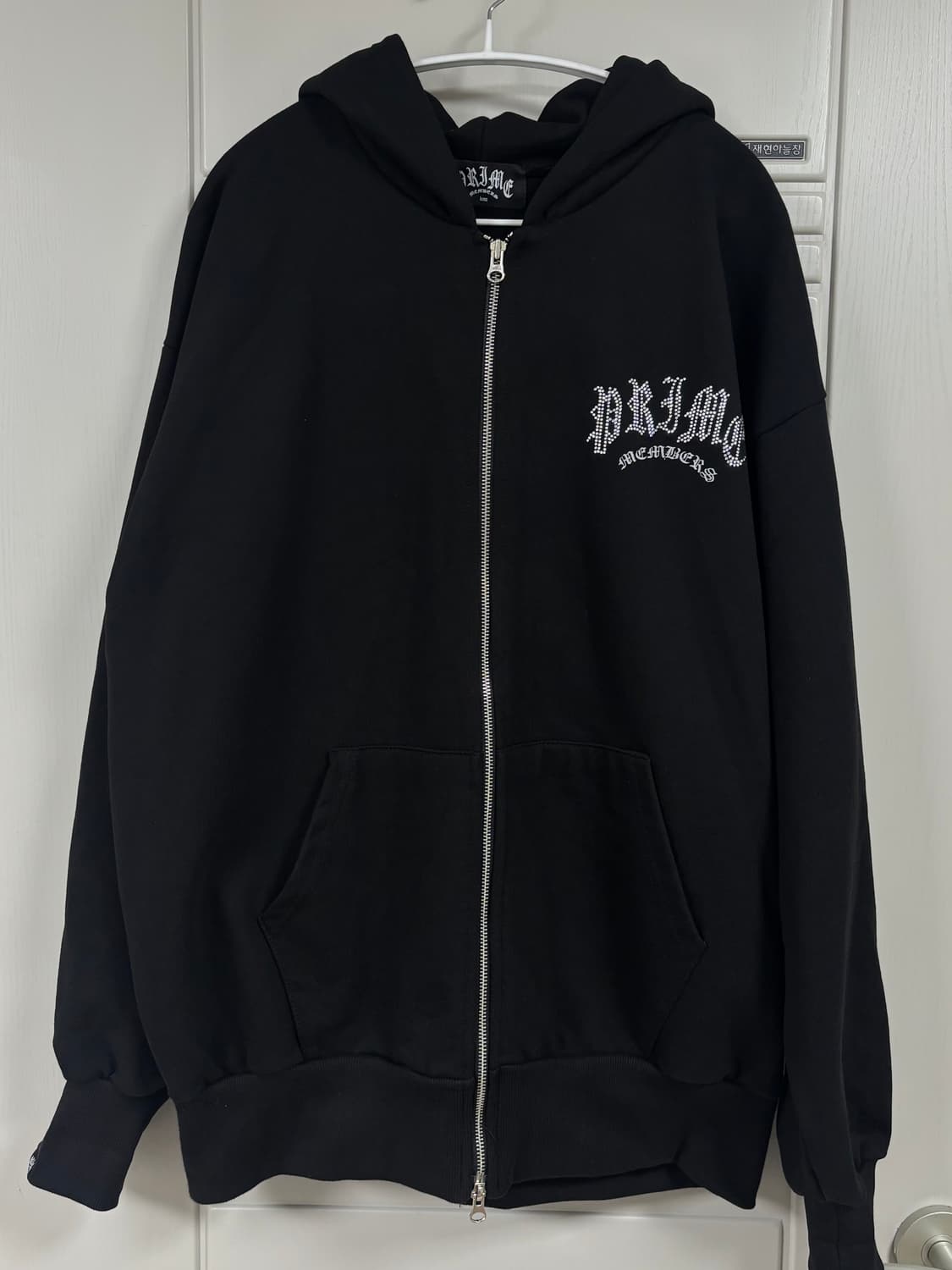 프라임멤버스 라인스톤 후드집업 상품이미지1