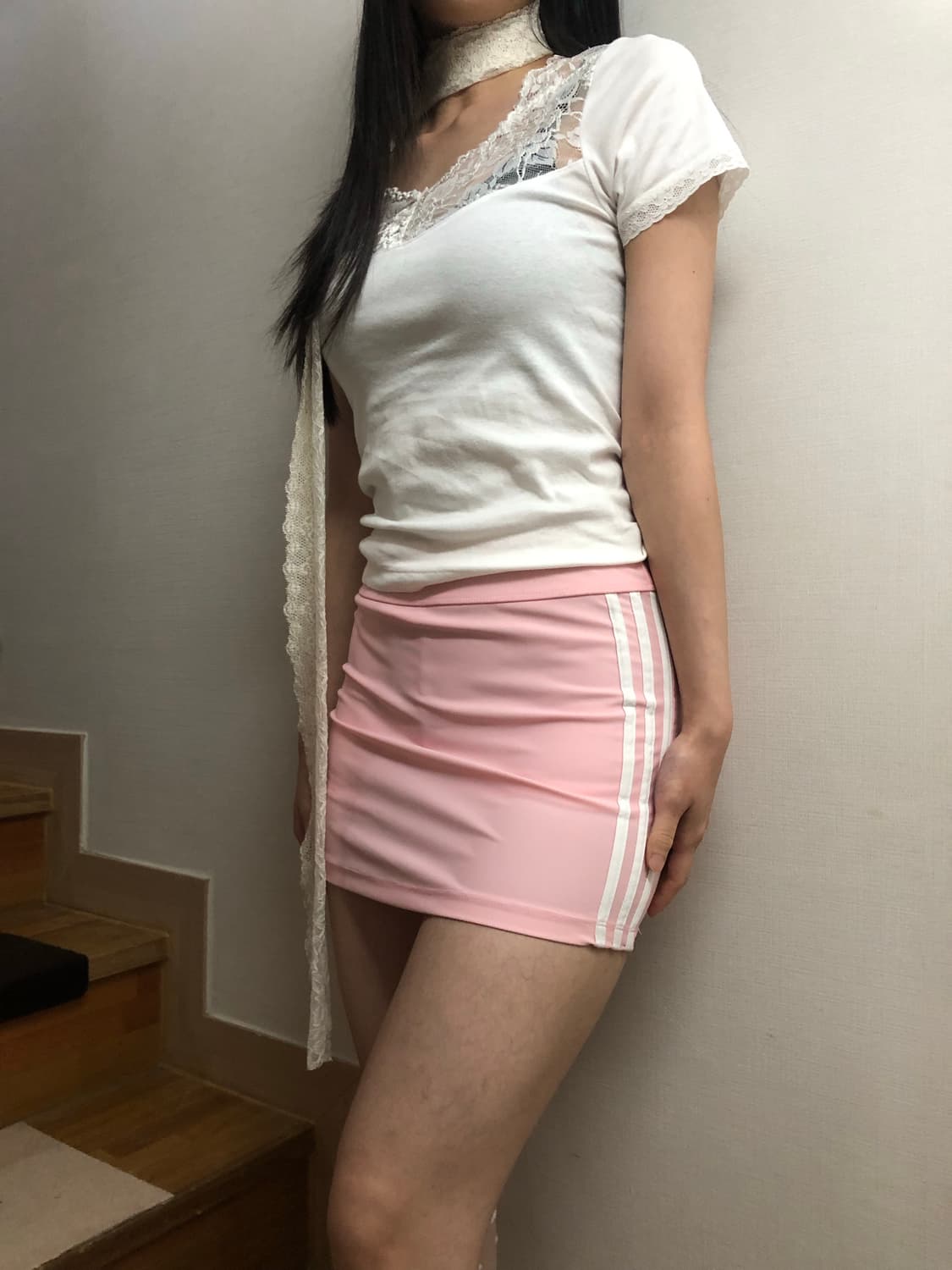 빈티지 아디다스 핑크 미니 스커트 상품이미지1