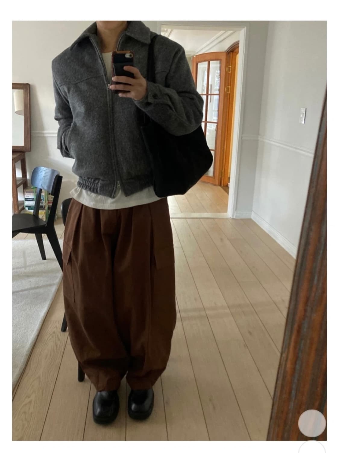 베이그 울 패딩 점퍼 상품이미지2