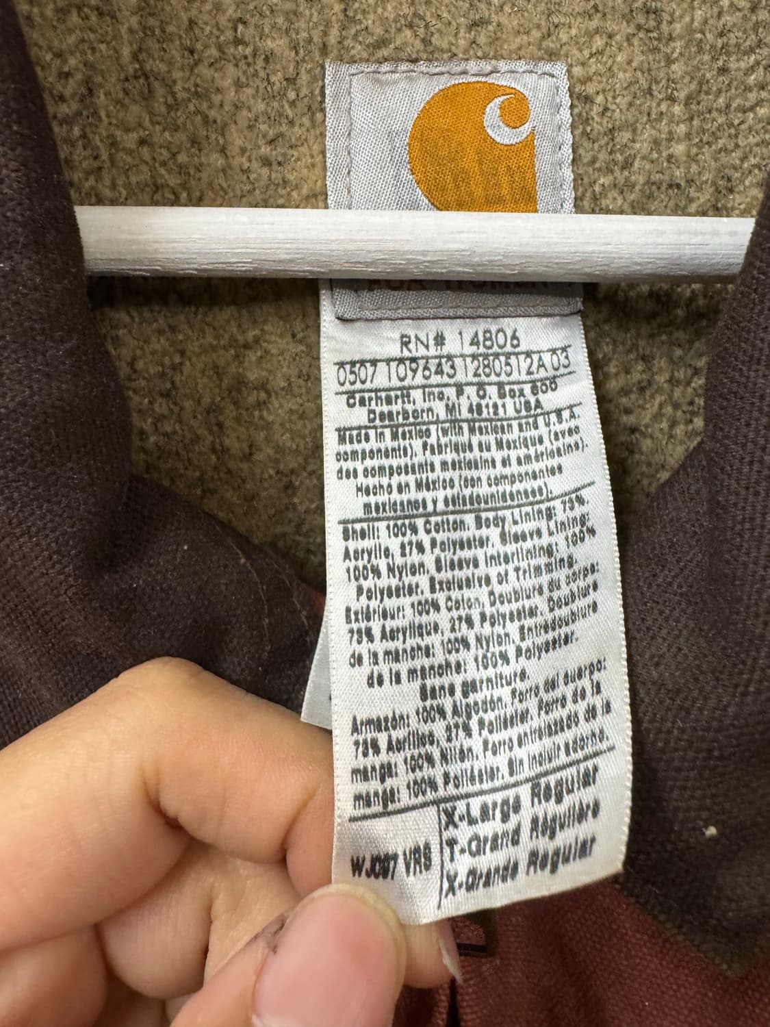 칼하트 W J097 디트로이트 자켓 VRS xl 상품이미지2