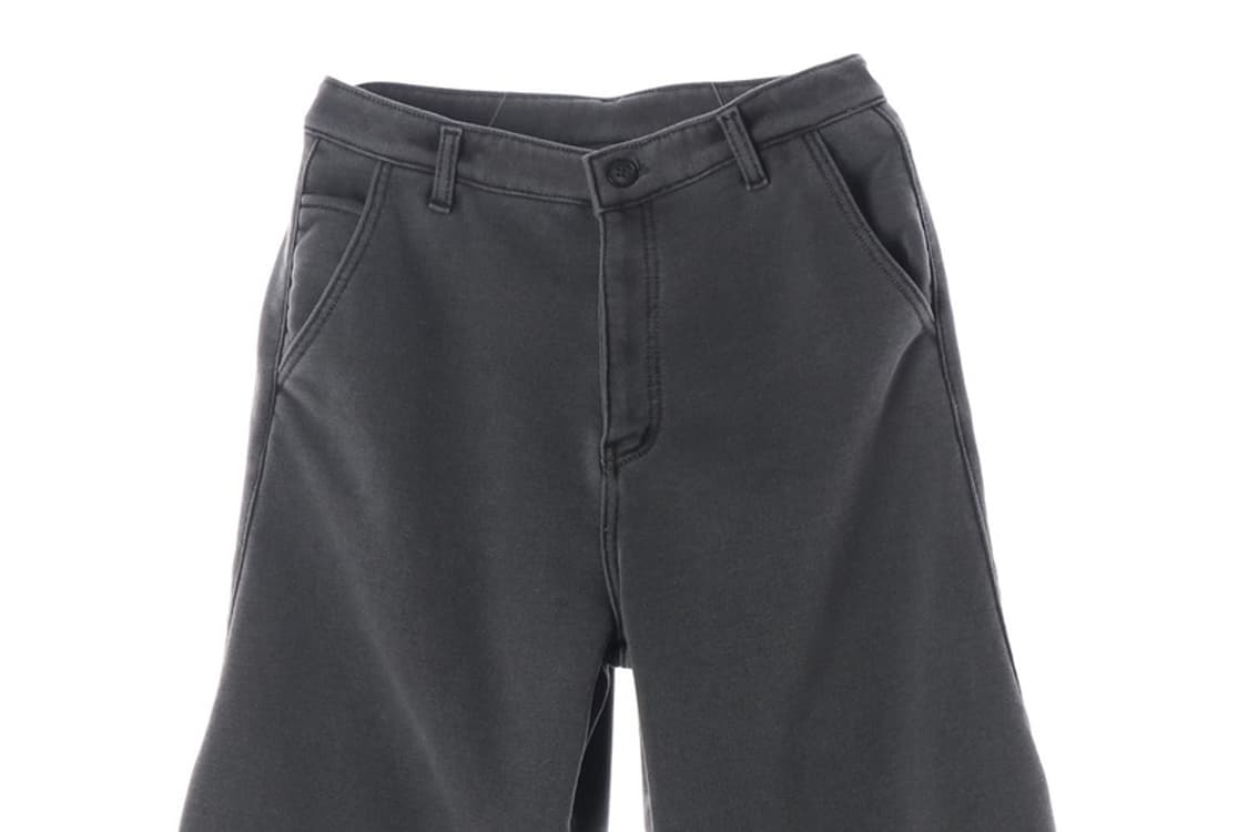 차콜 그레이 와이드핏 코튼 밴딩 팬츠 상품이미지3