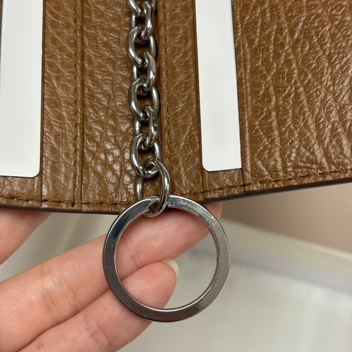 메종마르지엘라 체인 카드 지갑 브라운 풀박 상품이미지7