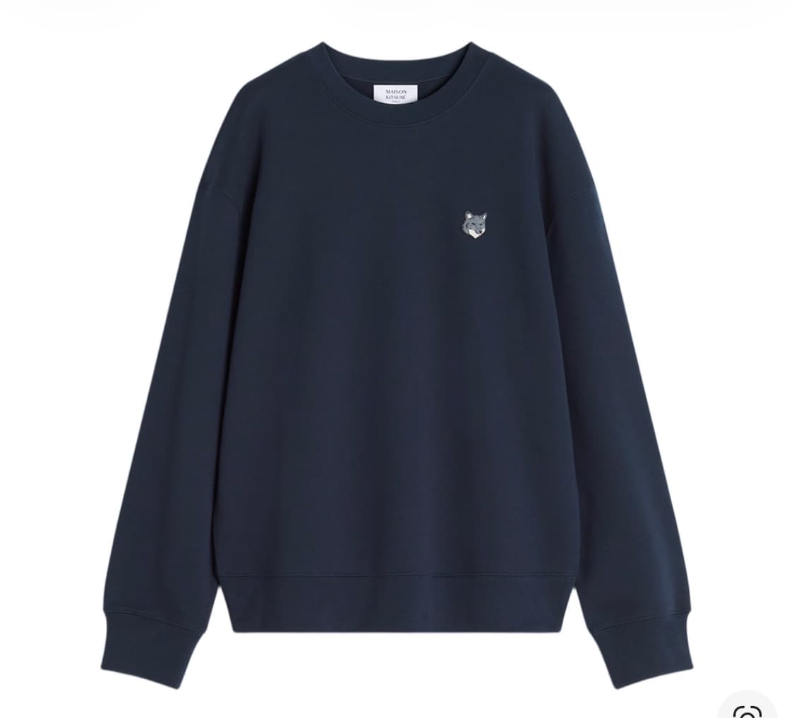 (새상품) 메종키츠네 그레이 폭스 헤드 기모 맨투맨  상품이미지1