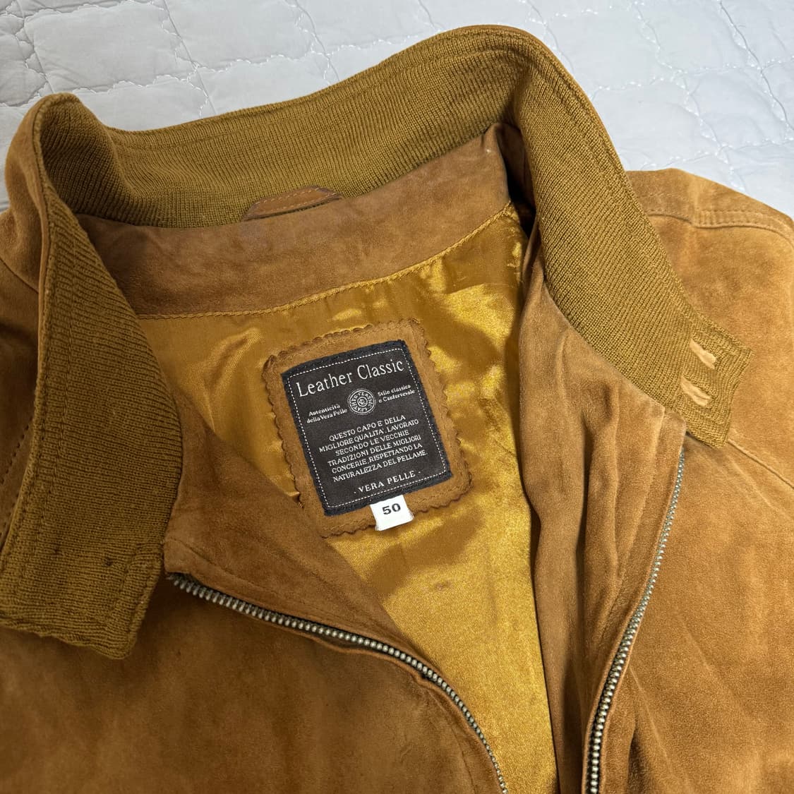 빈티지 브라운 스웨이드 해링턴 바라쿠라 G9 가죽 자켓 상품이미지8