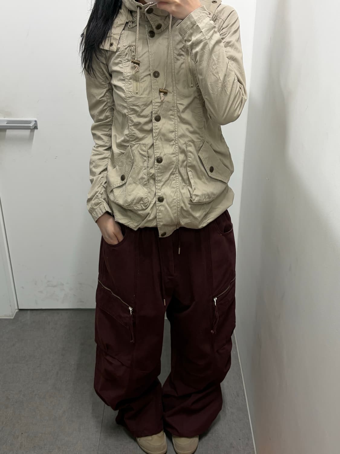 멀티포켓 셔링 후디 자켓 상품이미지4