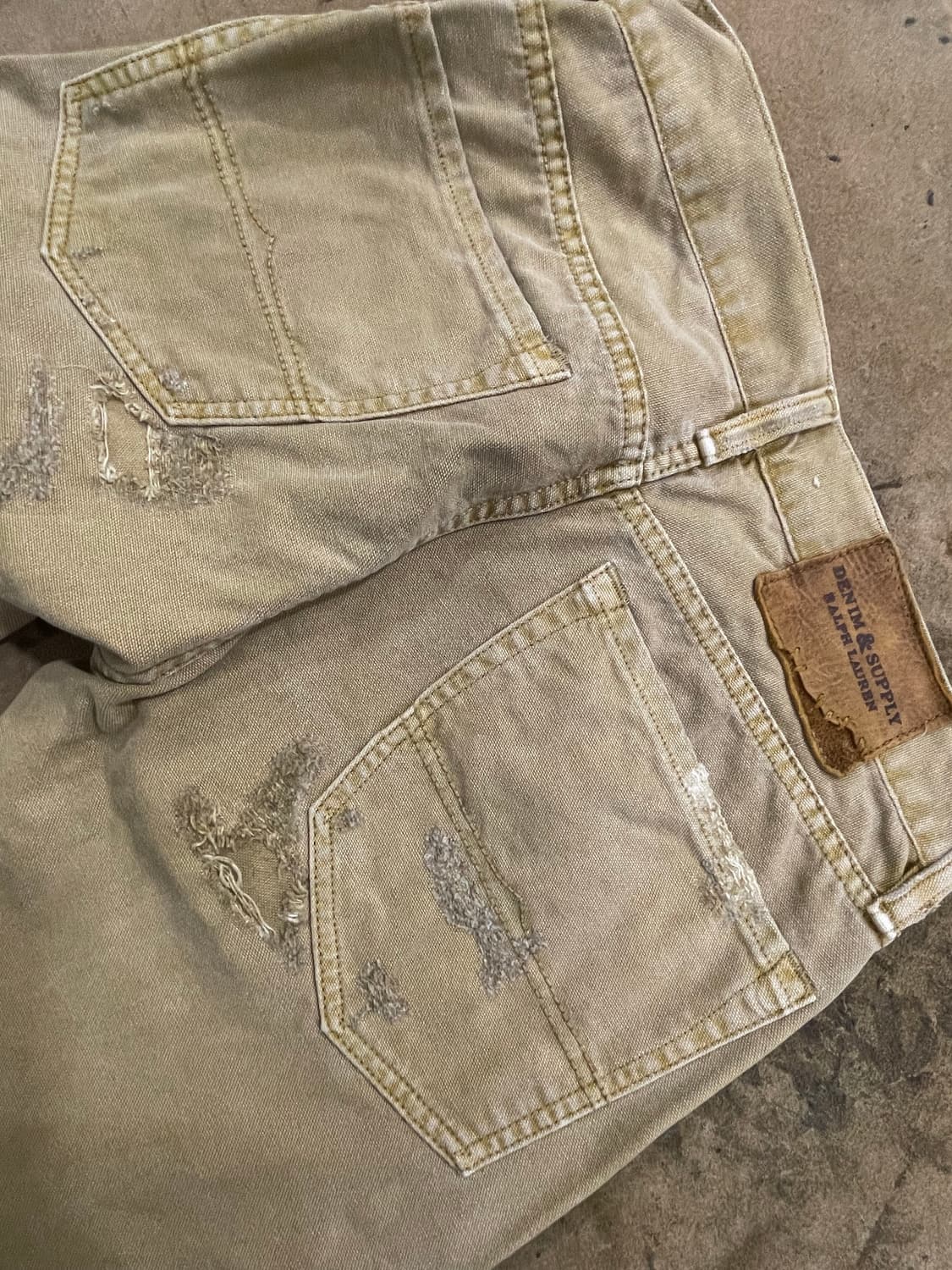 폴로랄프로렌(DS)/카키 디스트레스드 데님팬츠(30“) 상품이미지5