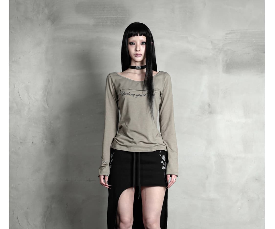 달링유어배드 카키 슬리브티셔츠 새제품 판매합니다 상품이미지2